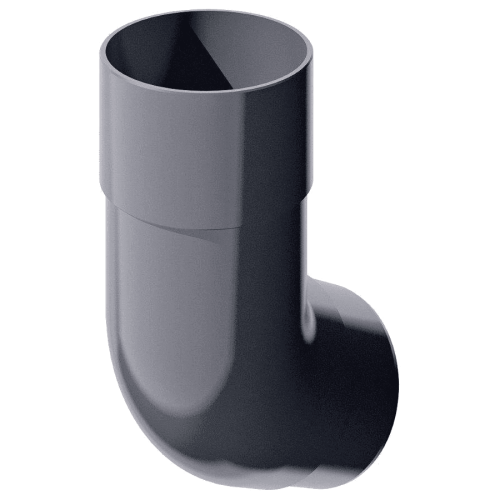 Колено трубы Verat 125/82 108 градусов серый